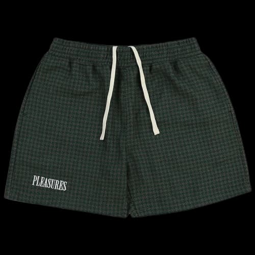 Pleasures Intercept Houndstooth Shorts 'Forest Green'