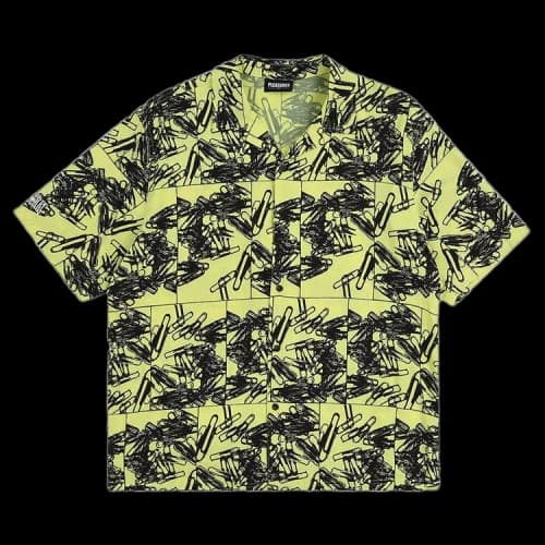 Pleasures Clips Button Down Short-Sleeve Shirt 'Yellow'