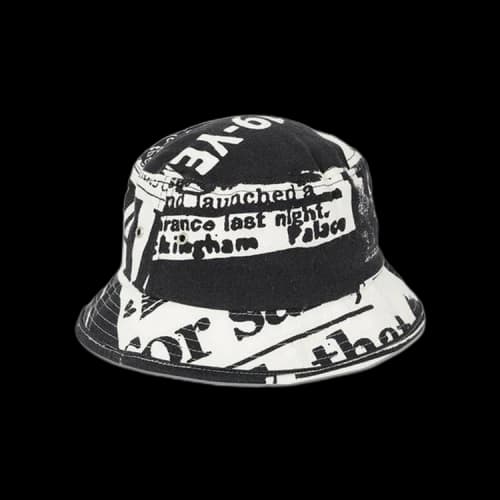 Palace Tabloid Denim Bucket Hat 'Black'