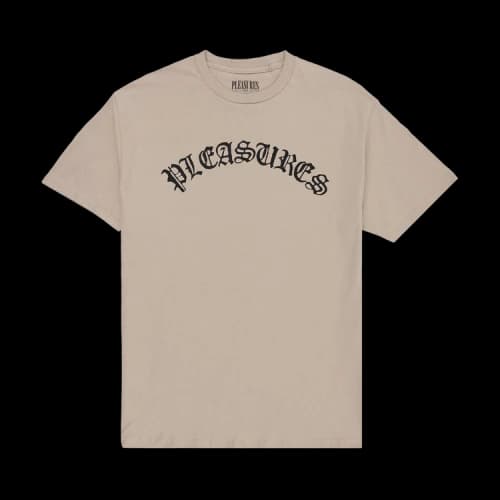 Pleasures Old E Logo T-Shirt 'Sand'