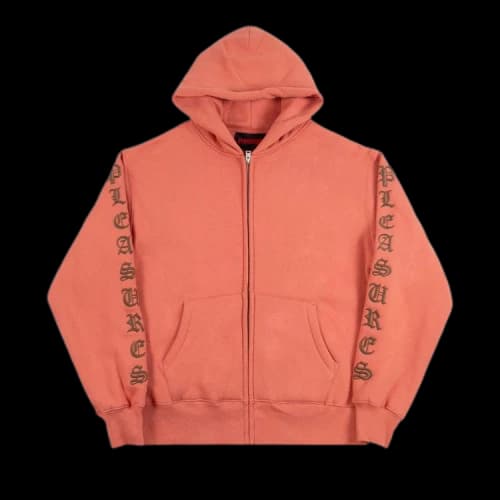 Pleasures OE Zip Up Hoodie 'Rust'