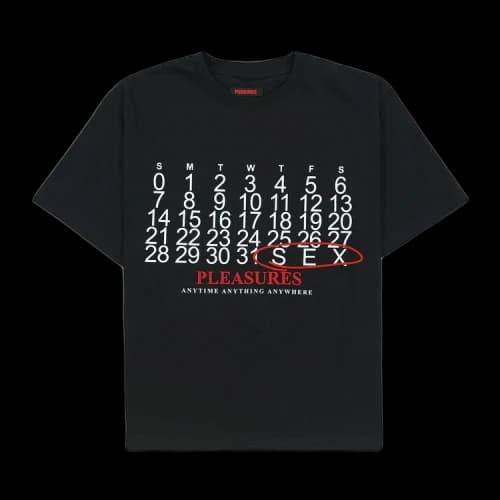 Pleasures Calendar Heavyweight T-Shirt 'Black'