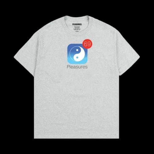 Pleasures Notify T-Shirt 'Heather Grey'