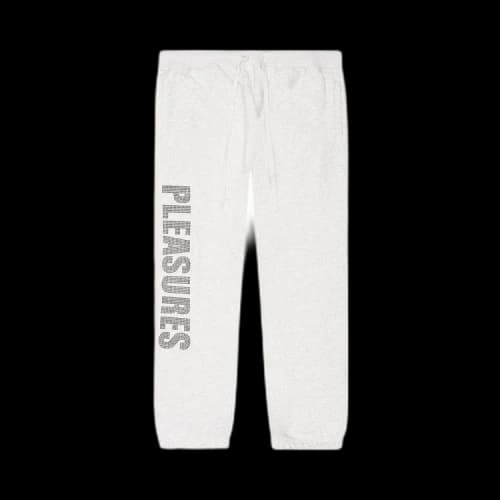 Pleasures Rhinestone Impact Sweatpants 'Grey'
