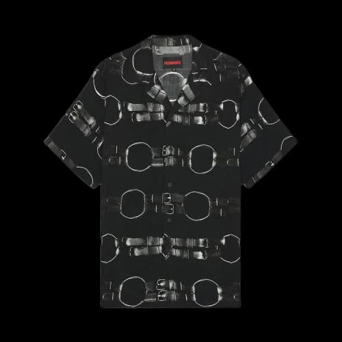 Pleasures Straps Button Down 'Black'