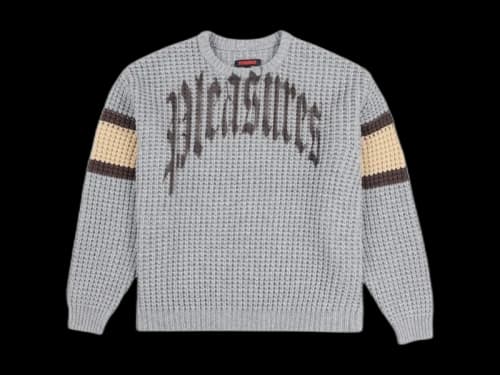 Pleasures Twitch Chunky Knit Sweat Grey