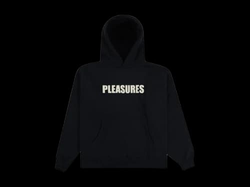 Pleasures Wave Quilted Hoodie Black