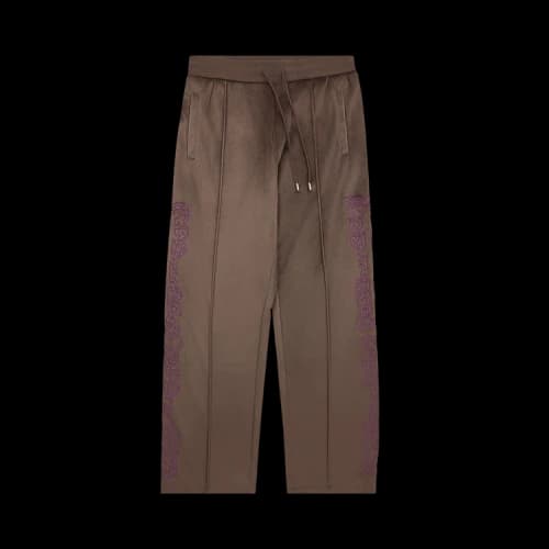 Pleasures Unquote Velour Track Pants 'Olive'