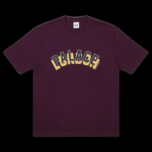 Palace London Stack T-Shirt 'Red Wine'