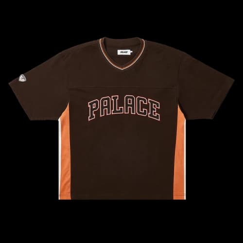 Palace Panel V-Neck Jersey 'Brown'