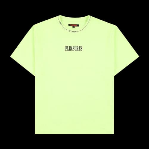 Pleasures Cut Here Heavyweight Shirt 'Lime'