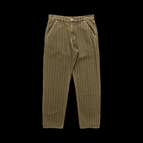 Pleasures Rail Stripe Work Pants 'Brown'