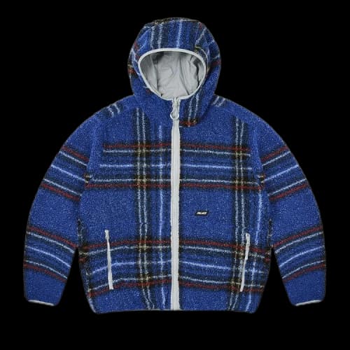 Palace Reversible Check Fleece Jacket 'Blue'