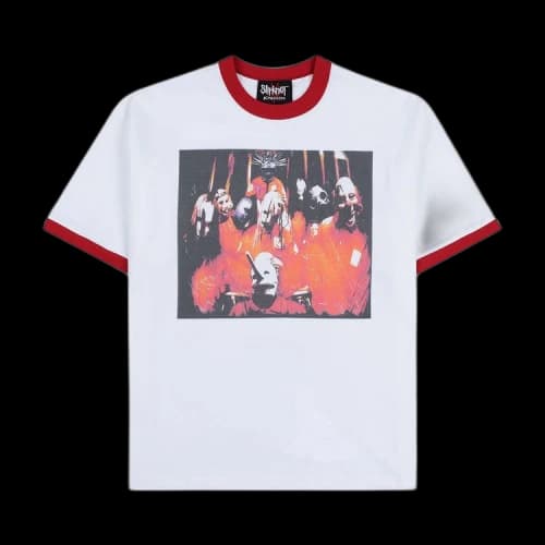 Pleasures x Slipknot Self Titled Ringer Shirt 'White'