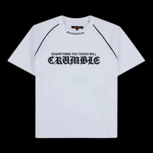 Pleasures Crumble Heavyweight Raglan Tee 'White'