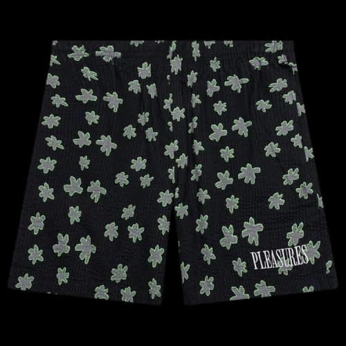 Pleasures Floral Seersucker Shorts 'Black'