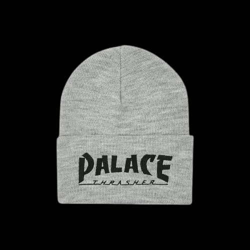Palace x Thrasher Beanie 'Grey Marl'