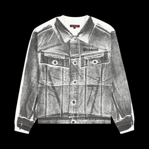 Pleasures Trucker Heavyweight Long-Sleeve T-Shirt 'Bone'