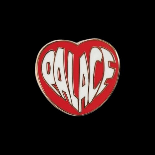Palace Heart Pin Badge 'Red/White'