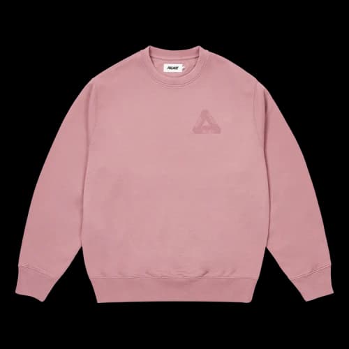 Palace Spray Tri-Ferg Crew 'Dusty Mauve'