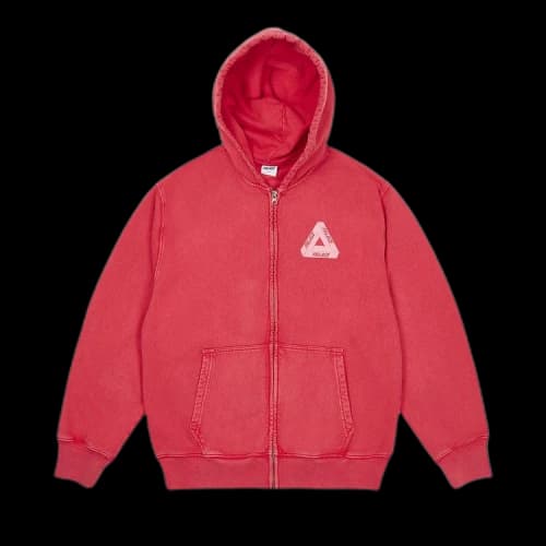 Palace Pigment Wash Tri-Ferg Hood 'Red'