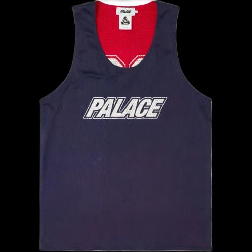 Palace Mesh Reverso Border Vest 'Navy'