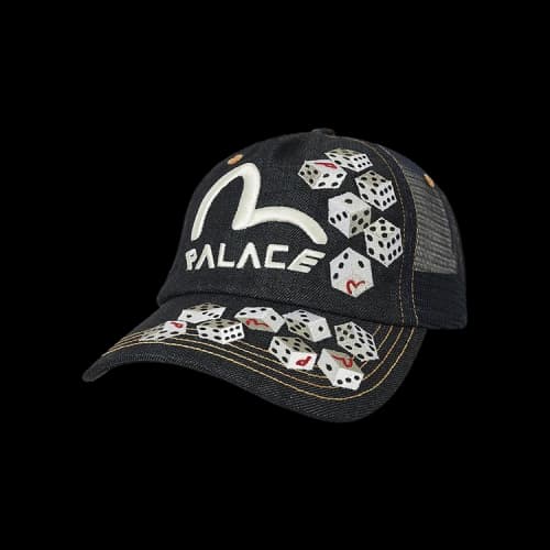 Palace x Evisu Dice Mesh Trucker 'Raw'