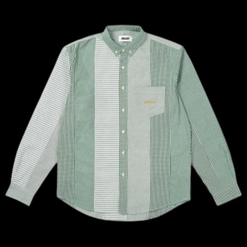 Palace Patchwork Stripe Shirt 'Green'