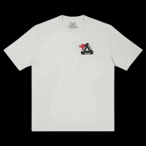 Palace Tri-Hearts T-Shirt 'Grey Marl'