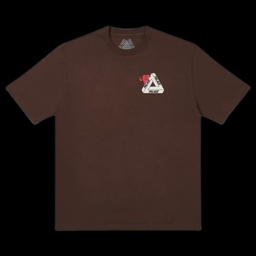 Palace Tri-Hearts T-Shirt 'Nice Brown'