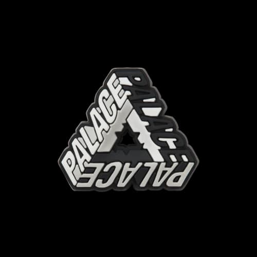 Palace P3 Pin Badge 'Grey/Black'