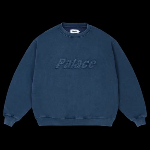 Palace Triple Stitch Crew 'Pigment Navy'