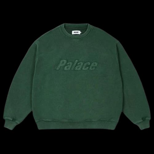 Palace Triple Stitch Crew 'Pigment Green'