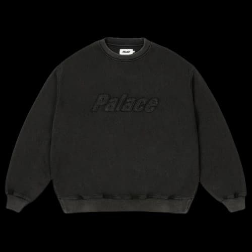 Palace Triple Stitch Crew 'Pigment Black'