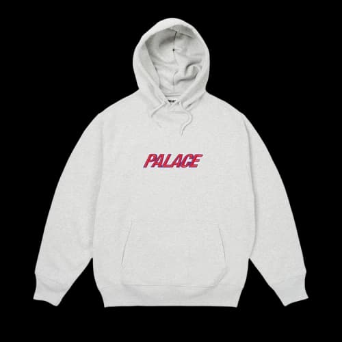 Palace Font Hood 'Grey Marl'
