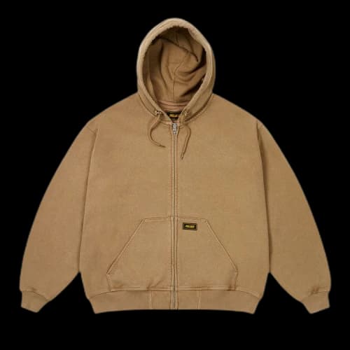 Palace Triple Stitch Zip Hood 'Pigment Brown'