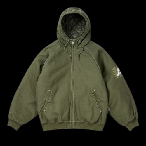 Palace 10 Oz Hooded Jacket 'Olive'