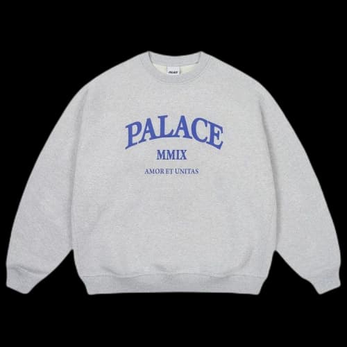 Palace Unitas Oversized Crew 'Grey Marl'