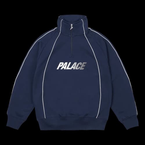 Palace Fast Logo 1/4 Zip 'Navy'