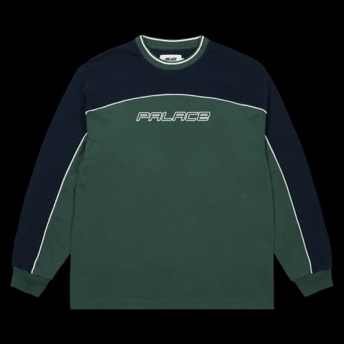 Palace Mesh Panel Long-Sleeve 'Racey Green'