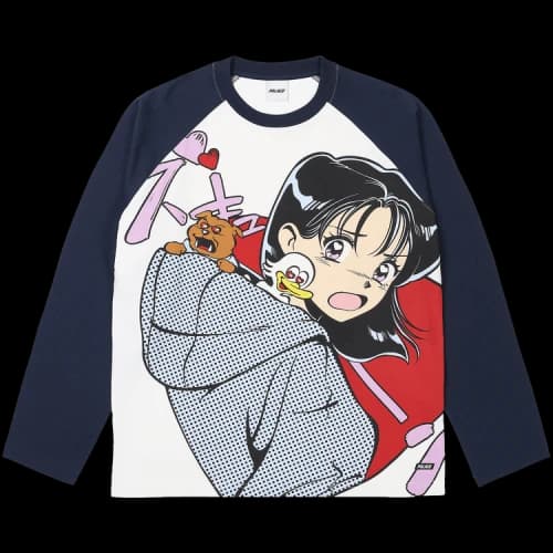 Palace Rear View Raglan Long-Sleeve 'Navy/Mutlicolor'