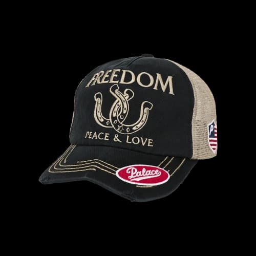 Palace Freedom Distressed Trucker 'Black'