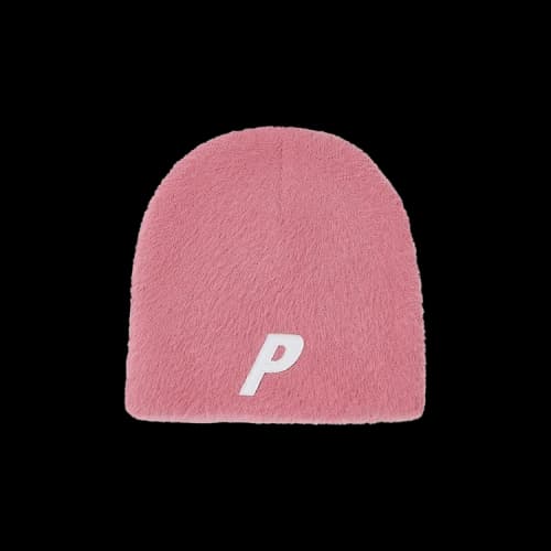 Palace Faux Mohair P Nein Cuff Beanie 'Posh Pink'