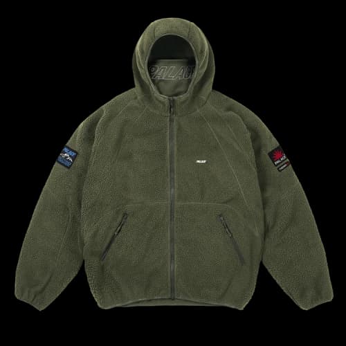 Palace Getting Higher Therma Fleece Jacket 'Deep Green'