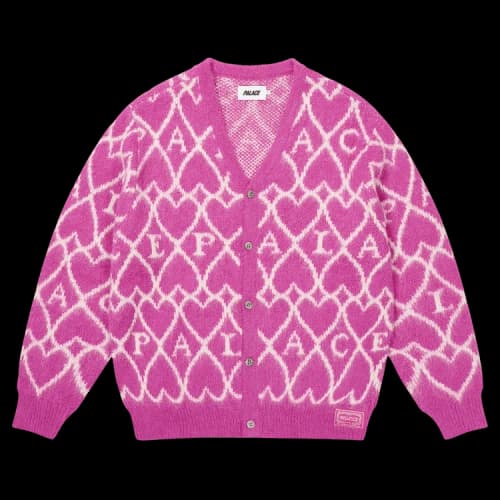 Palace Hairy Heart Knit 'Pink'