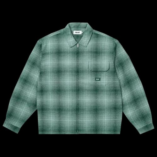 Palace Ghost Zip Shirt 'Green'