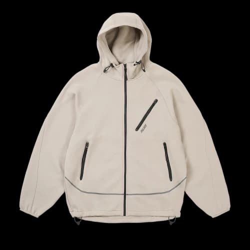 Palace Sporty Zip Hood 'Concrete Grey'