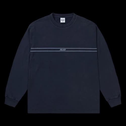 Palace Pigment Font Long-Sleeve 'Navy'