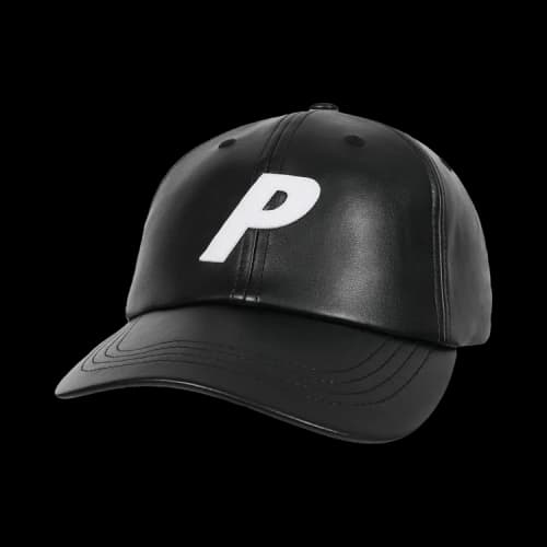 Palace Faux Leather P 6-Panel 'Black'