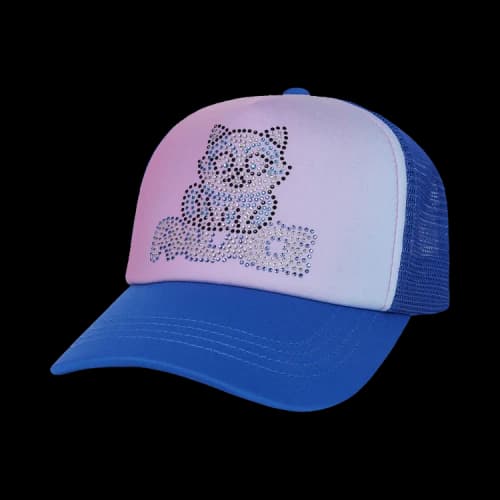 Palace Kitty Rhinestone Trucker 'Blue'